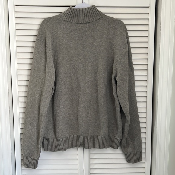 Ralph Lauren Long Sleeve Gray Wuarter Zip Sweater Mens Size Large - Picture 6 of 7